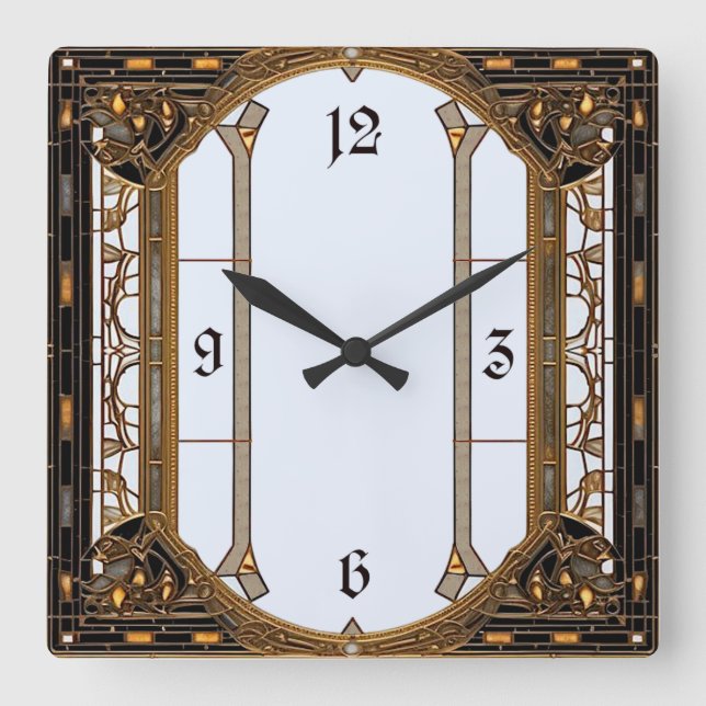 Reloj Cuadrado Art Deco (Anverso)