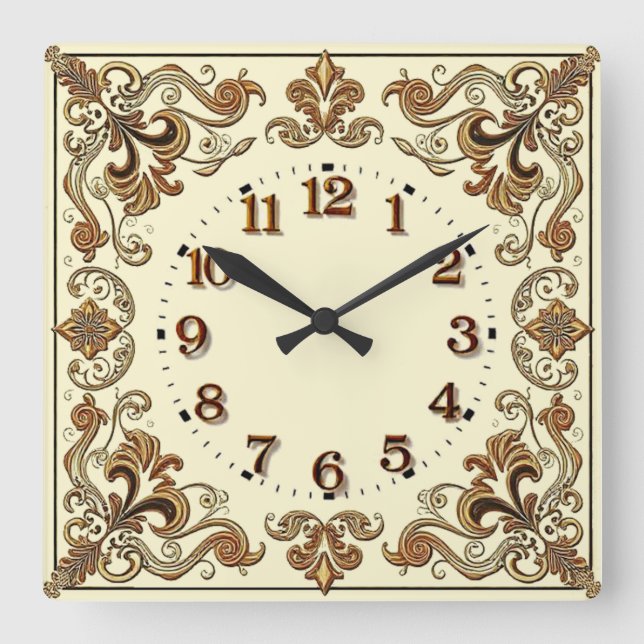 Reloj Cuadrado Art Deco  (Anverso)