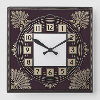 Reloj Cuadrado Art Deco