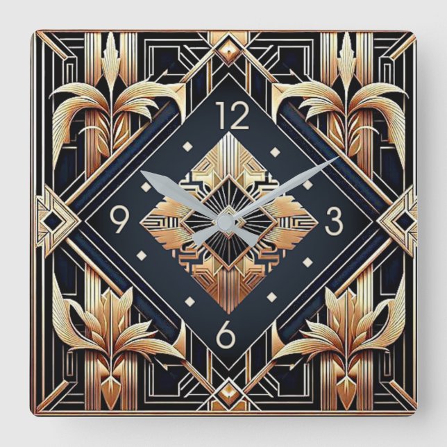 Reloj Cuadrado Art Deco (Anverso)