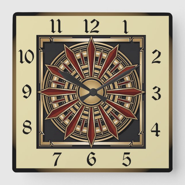 Reloj Cuadrado Art Deco (Anverso)
