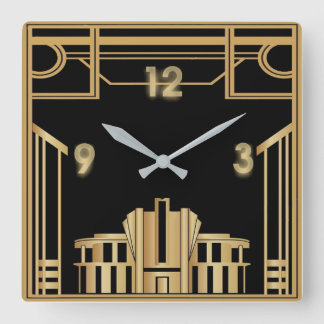 Reloj Cuadrado Art Deco