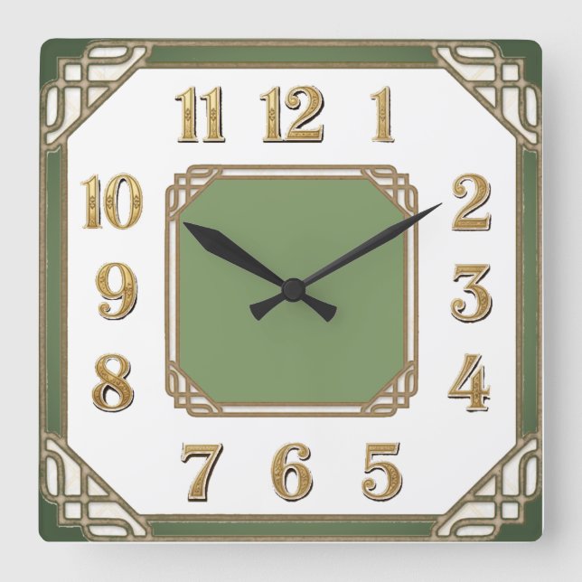 Reloj Cuadrado Art Deco (Anverso)