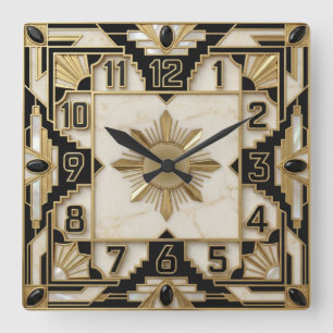 Reloj Cuadrado Art Deco