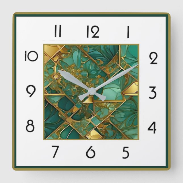 Reloj Cuadrado Art Deco (Anverso)