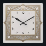 Reloj Cuadrado Art Deco<br><div class="desc">Gran diseño de reloj. Te encantará como a otros. Tenga la libertad de usar este diseño para otro producto que desee o para el personalizar y agregue su texto. Sígueme por más. Gracias. Que tengas un buen día.</div>