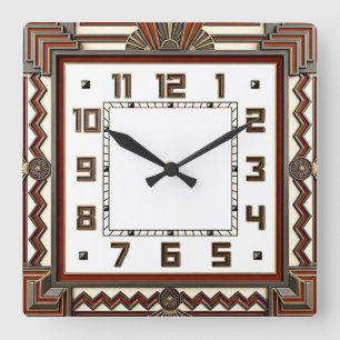 Reloj Cuadrado Art Deco