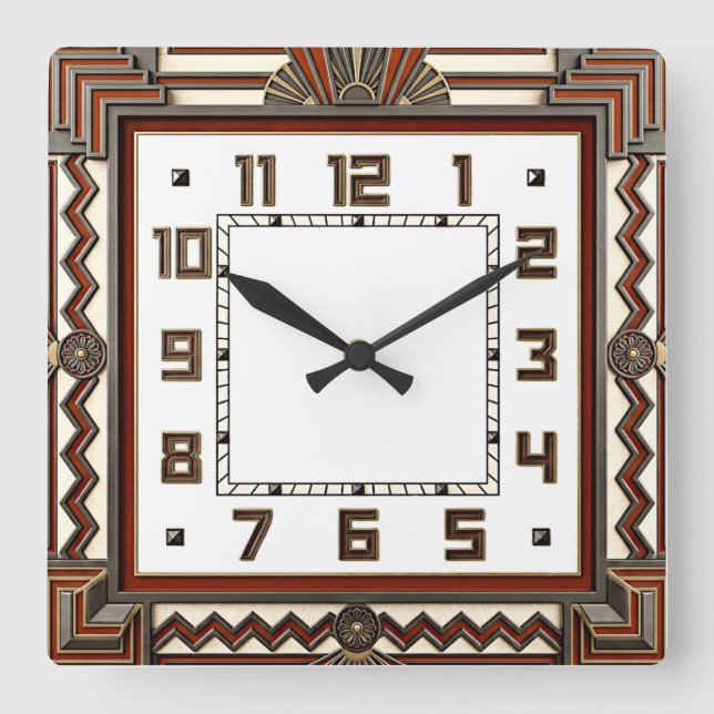 Reloj Cuadrado Art Deco (Anverso)