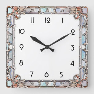Reloj Cuadrado Art Deco