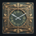 Reloj Cuadrado Art Deco<br><div class="desc">Gran diseño de reloj. Te encantará como a otros. Tenga la libertad de usar este diseño para otro producto que desee o para el personalizar y agregue su texto. Sígueme por más. Gracias. Que tengas un buen día.</div>