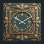 Reloj Cuadrado Art Deco<br><div class="desc">Gran diseño de reloj. Te encantará como a otros. Tenga la libertad de usar este diseño para otro producto que desee o para el personalizar y agregue su texto. Sígueme por más. Gracias. Que tengas un buen día.</div>