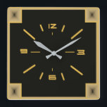 Reloj Cuadrado Art Deco<br><div class="desc">Gran diseño. Te encantará como a otros. Puede usar este diseño para otro producto o agregar su texto. Sígueme por más. Gracias. Que tengas un buen día.</div>