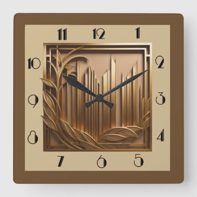 Reloj Cuadrado Art Deco (Anverso)