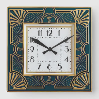 Reloj Cuadrado Art Deco
