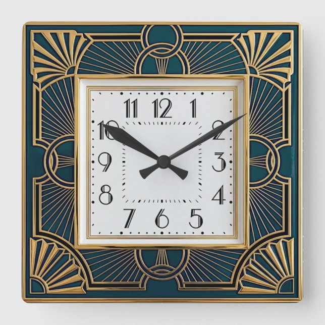 Reloj Cuadrado Art Deco (Anverso)