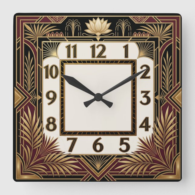 Reloj Cuadrado Art Deco (Anverso)