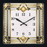 Reloj Cuadrado Art Deco<br><div class="desc">Gran diseño de reloj. Te encantará como a otros. Tenga la libertad de usar este diseño para otro producto que desee o para el personalizar y agregue su texto. Sígueme por más. Gracias. Que tengas un buen día.</div>