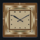 Reloj Cuadrado Art Deco<br><div class="desc">Gran diseño. Te encantará como a otros. Puede usar este diseño para otro producto o agregar su texto. Sígueme por más. Gracias. Que tengas un buen día.</div>