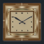 Reloj Cuadrado Art Deco<br><div class="desc">Gran diseño. Te encantará como a otros. Puede usar este diseño para otro producto o agregar su texto. Sígueme por más. Gracias. Que tengas un buen día.</div>