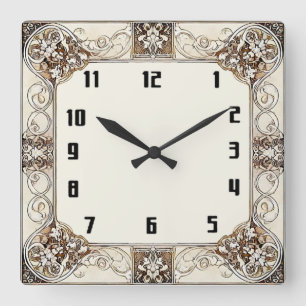 Reloj Cuadrado Art Deco