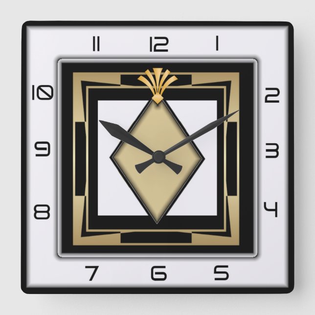 Reloj Cuadrado Art Deco (Anverso)