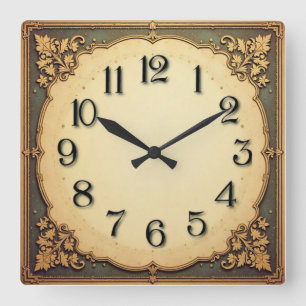 Reloj Cuadrado Art Deco