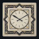 Reloj Cuadrado Art Deco<br><div class="desc">Gran diseño de reloj. Te encantará como a otros. Tenga la libertad de usar este diseño para otro producto que desee o para el personalizar y agregue su texto. Sígueme por más. Gracias. Que tengas un buen día.</div>
