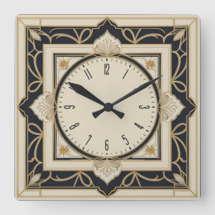 Reloj Cuadrado Art Deco