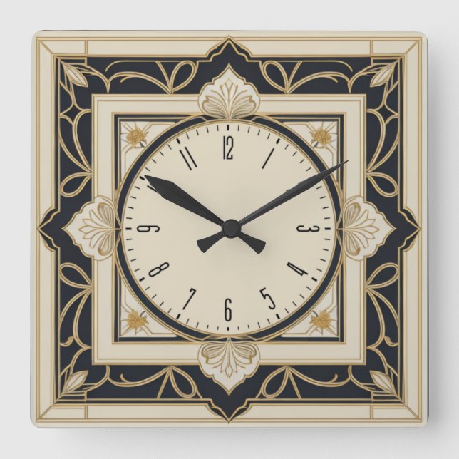 Reloj Cuadrado Art Deco (Anverso)