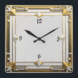 Reloj Cuadrado Art Deco<br><div class="desc">Gran diseño de reloj. Te encantará como a otros. Tenga la libertad de usar este diseño para otro producto que desee o para el personalizar y agregue su texto. Sígueme por más. Gracias. Que tengas un buen día.</div>