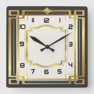 Reloj Cuadrado Art deco
