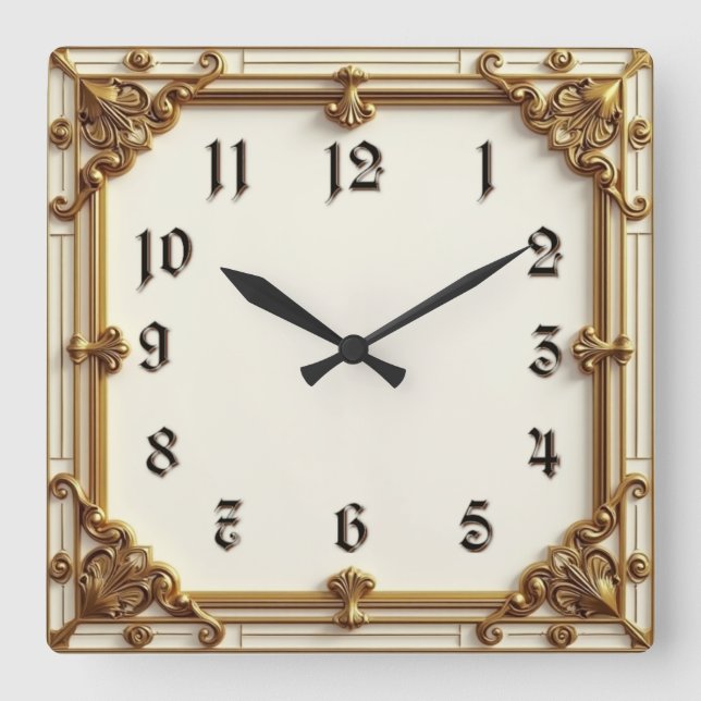 Reloj Cuadrado Art Deco (Anverso)