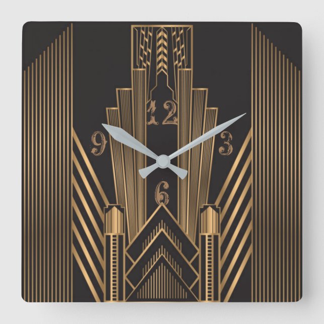 Reloj Cuadrado Art Deco (Anverso)