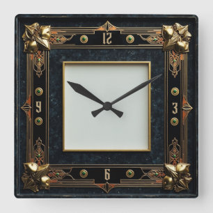 Reloj Cuadrado Art Deco