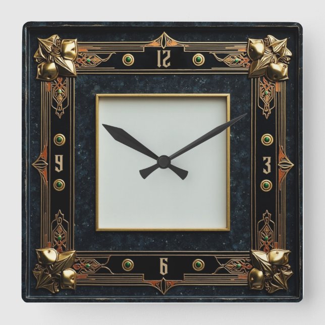 Reloj Cuadrado Art Deco (Anverso)