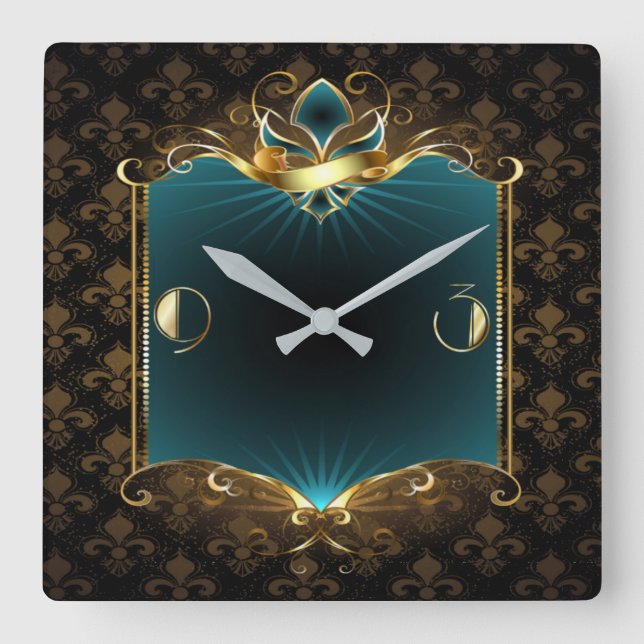 Reloj Cuadrado Art Deco (Anverso)