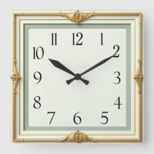 Reloj Cuadrado Art Deco