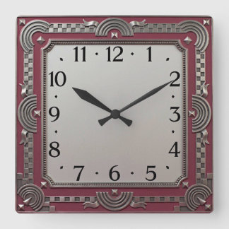 Reloj Cuadrado Art Deco