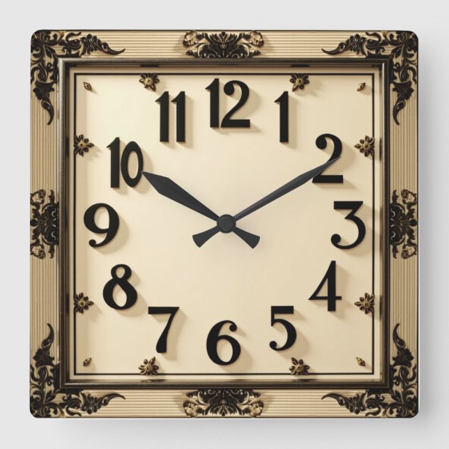 Reloj Cuadrado Art Deco (Anverso)