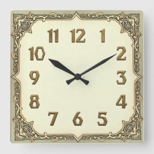 Reloj Cuadrado Art Deco