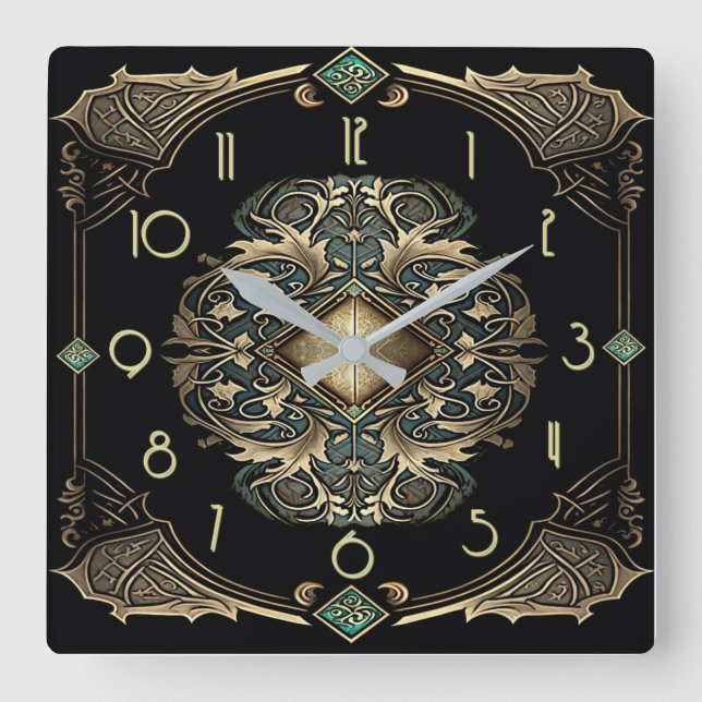 Reloj Cuadrado Art Deco (Anverso)