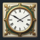 Reloj Cuadrado Art Deco<br><div class="desc">Gran diseño de reloj. Te encantará como a otros. Tenga la libertad de usar este diseño para otro producto que desee o para el personalizar y agregue su texto. Sígueme por más. Gracias. Que tengas un buen día.</div>