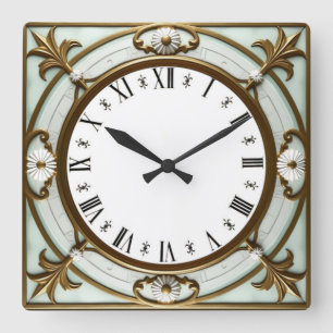 Reloj Cuadrado Art Deco