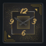 Reloj Cuadrado Art deco<br><div class="desc">Gran diseño y calidad. Te encantará como a otros. Puede usar este diseño para otros productos que desee o agregar su texto. Gracias.</div>