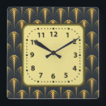 Reloj Cuadrado Art Deco<br><div class="desc">Gran diseño de reloj. Te encantará como a otros. Puede usar este diseño para otro producto que desee o para el personalizar y agregar texto. Sigue a mw por más. Gracias. Que tengas un buen día.</div>