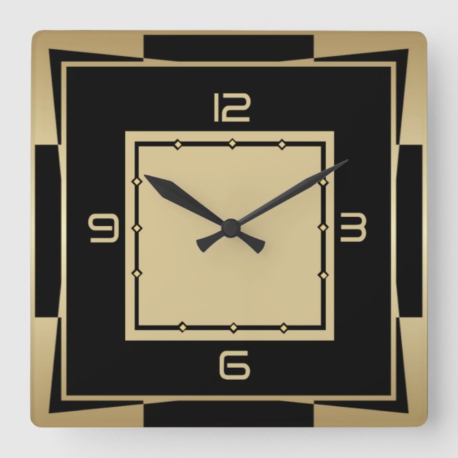 Reloj Cuadrado Art Deco (Anverso)
