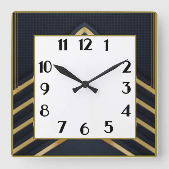 Reloj Cuadrado Art Deco (Anverso)