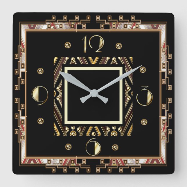 Reloj Cuadrado Art Deco (Anverso)