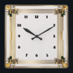 Reloj Cuadrado Art Deco<br><div class="desc">Gran diseño de reloj. Te encantará como a otros. Tenga la libertad de usar este diseño para otro producto que desee o para el personalizar y agregue su texto. Sígueme por más. Gracias. Que tengas un buen día.</div>