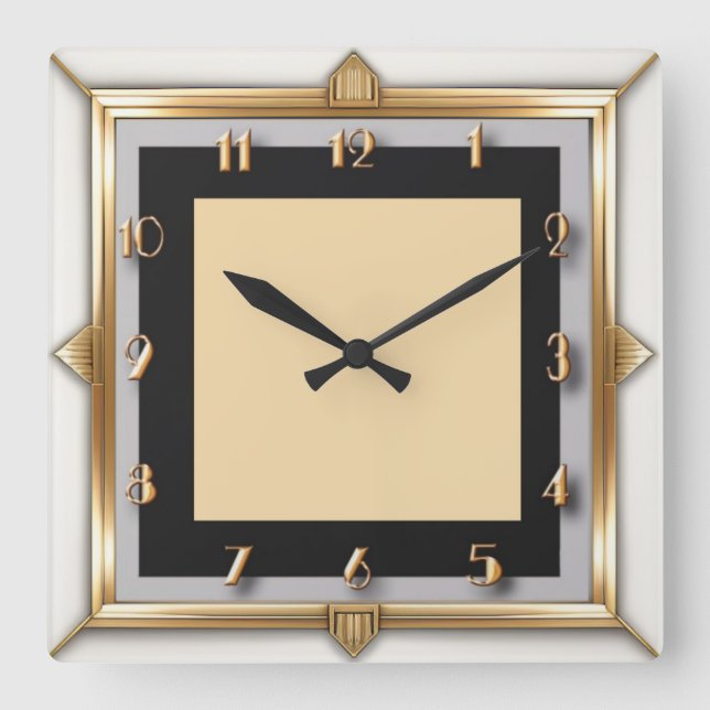 Reloj Cuadrado Art Deco (Anverso)